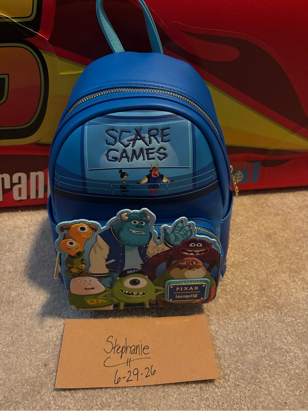 Loungefly Monsters University Blue Scare Games Mini Backpack
